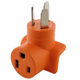 AC WORKS [WD1050650] 50A 3-Prong Dryer/Welder 10-50 Plug to 6-50R 50A 250V Welder Adapter