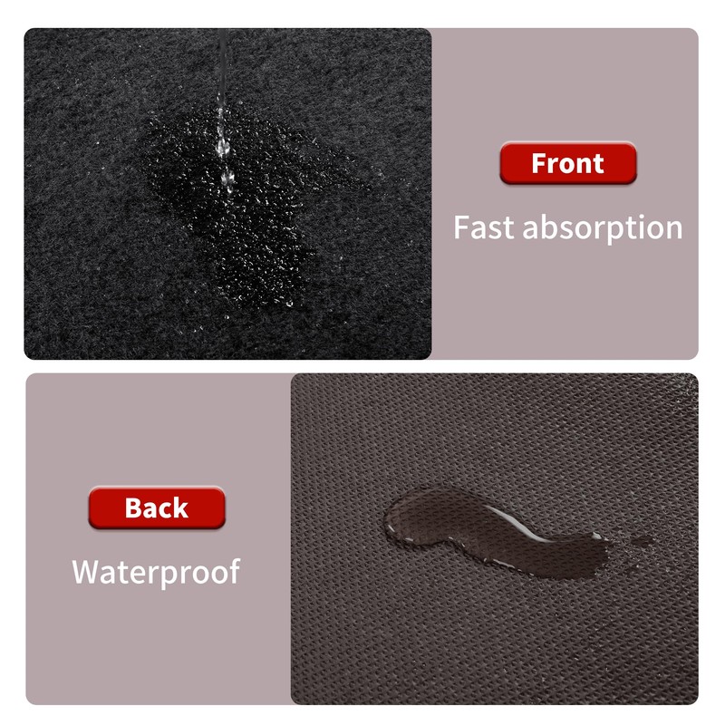 HOMBYS 450 GSM Extra Thick 3x15 ft Black Carpet Runner