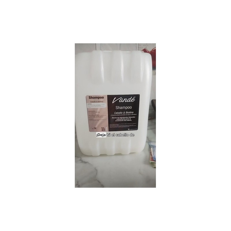 Shampoo Vandé Capilar Caballo Y Biotina 20 L.