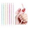noved 1200 Piezas Palitos De Naranjo Glitter Para Uñas Cutículas