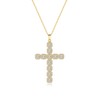 zocare Large Cross Necklace for Women,14K Gold Plated Cross Pendent