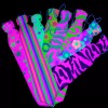 Lecute 10 Corbatas Neon Fiesta Fluorescente Brilla Luz Negra Party