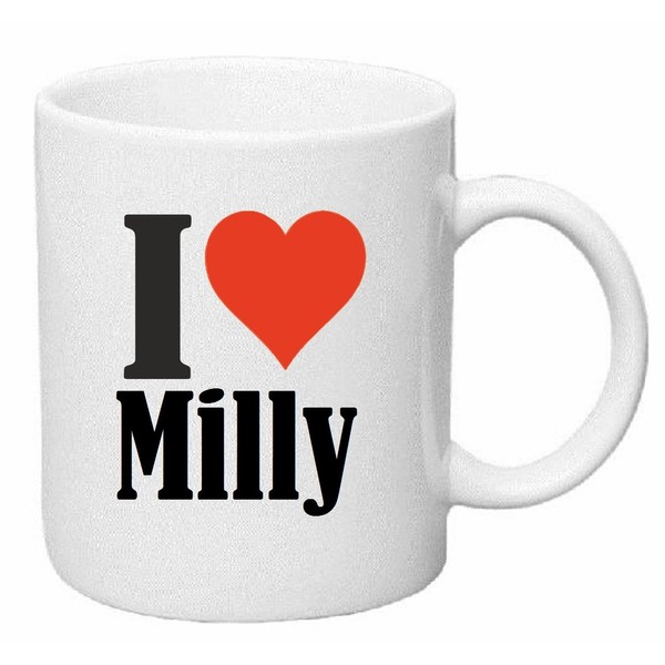 Reifen-Markt Kaffeetasse I Love Milly Keramik Höhe 9,5cm ? 8cm