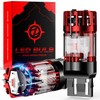 7443 W21/5W Red LED Brake Tail Light Bulbs, No Hyper