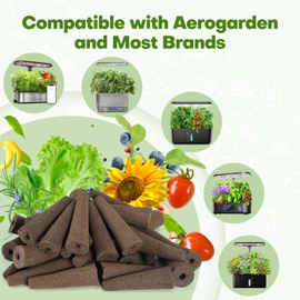 Ahopegarden 86PCS Hydroponic Pods Kit: Grow Anything Herb Kits with 600ml A&B Plant Food, 40 Grow Sponges, 40 Labels, 1 Tweezer - Hydroponics Supplies for Aerogarden&Most Brand Herb Garden
