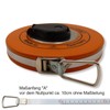 Steel Tape Measure 25 m with Millimetre Graduation in Platal