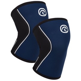 Rehband 5mm Knee Sleeves for Functional Training, Cross-Training & Powerlifting, Weightlifting Knee Support made of Neoprene, Unisex, Colour:Navy - 1 Pair, Size:X-Small