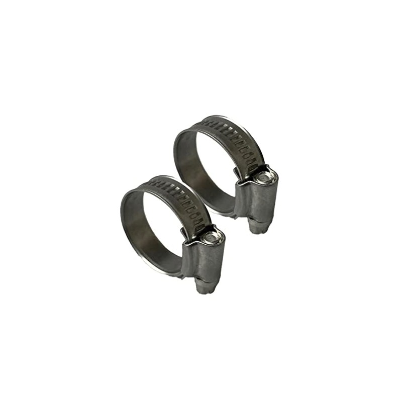 On1shelf W4 British Style Stainless Steel Hose Clamp x2 (White,
