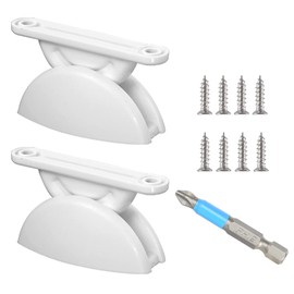 Door Stop Caravan Door Holder, Pack of 2 Door Holders Door Stopper with Electric Drill, White Door Lock Caravan Motorhome Accessories for Caravan, Motorhome, Boat