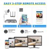 KEPEAK Security Camera System Kit Outdoor Audio Home CCTV 8CH