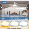 Passky Ceiling Fans with Lights, 52 inch Flush Mount Ceiling
