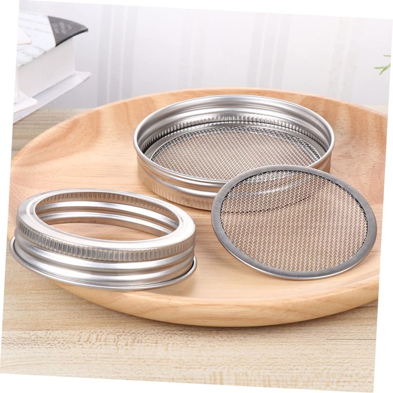 SUPVOX 4sets Mason Jar Sprouting Lid Kit Mesh Lid for