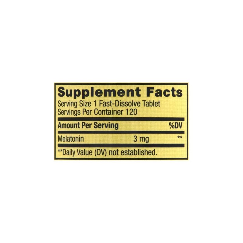 Solanum Melatonina 3mg Rápida Disolución 120 Tabletas Sabor Fresa