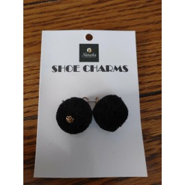 Natasha Accessories LTD Black Mini Pom Pom Shoe Charms