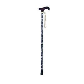 Shimasho Seisakusho Folding Compact Stick F Floral Black