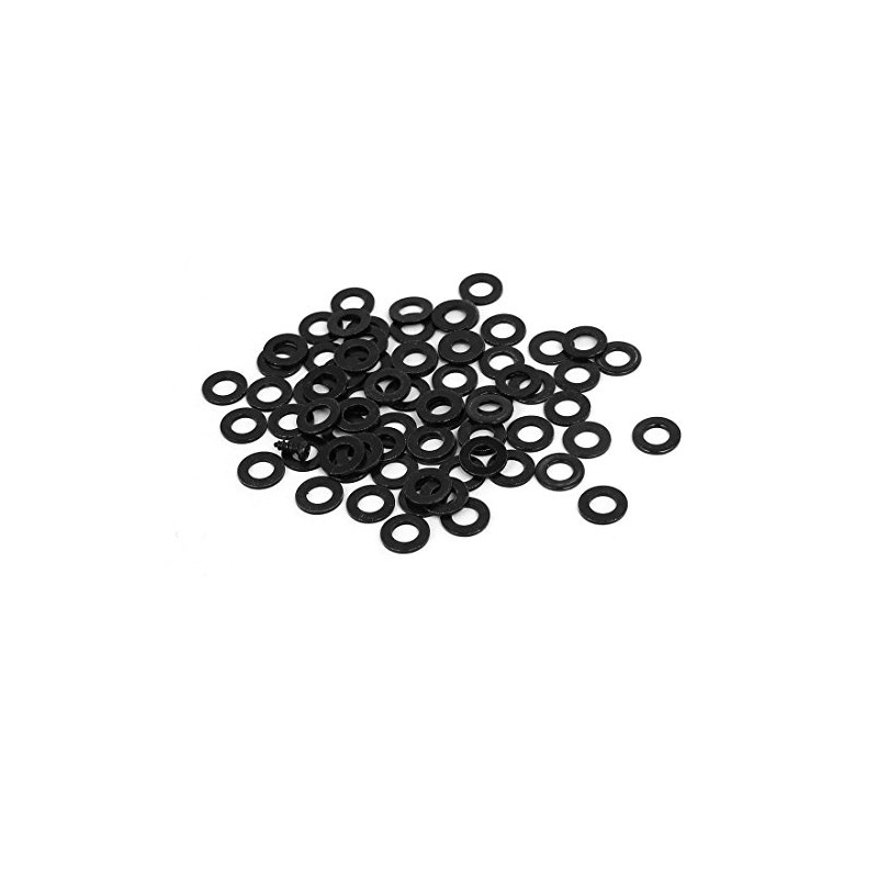 sourcingmap M4 x 8mm x 0.8mm Black Zinc Plated Flat