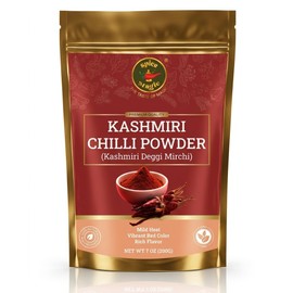 Spice Magic Kashmiri Chilli Powder 7oz (200g) I Deggi Mirch I Low Heat I 100% Pure, Aromatic & Natural Non-GMO I Chili Powder - Red Pepper Powder