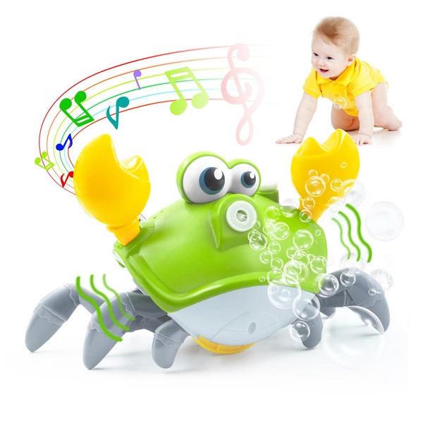 Crawling Crab Baby Toy - Rechargeable Bubble Machine - Tummy