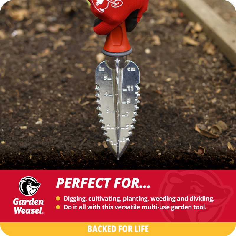 Garden Weasel Multi-Use Transplanter | Dig, Cultivate, Plant, Weed |
