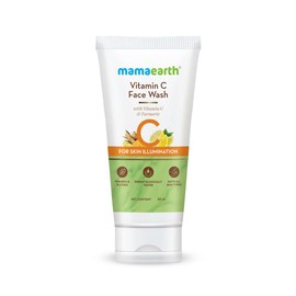 Mamaearth Vitamin C Face Wash for Skin Illumination | Gentle & Hydrating Dead Skin Exfoliator with Turmeric | Sulfate & Paraben Free | 1.69 Fl Oz (50ml)