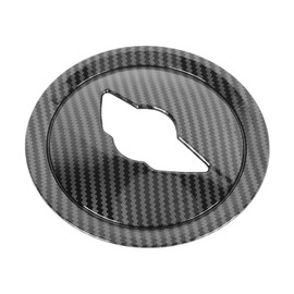 Mini Carbon Fiber Steering Wheel Center Cover Sticker, Sporty Design, Easy Installation, Compatible with Mini Cooper Clubman R55 R56 Convertible R57 Coupe R58 Countryman R60