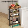 Asgolion Slim Storage Cart, 4 Tier Rolling Cart with Handle,