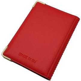 Exclusive credit card case with metal corners 12 pockets MJ-Design-Germany Made in EU in different colors and designs (Design 1 / Red)