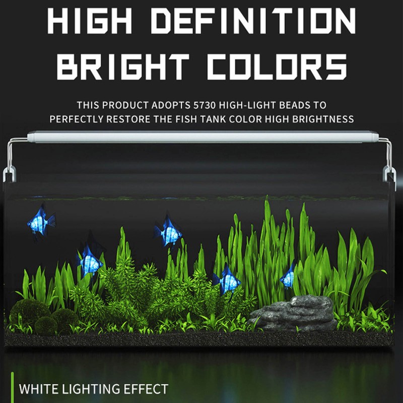 LED Aquarium Light Professional 4 Rows Splashproof Natural Lighting Simulation