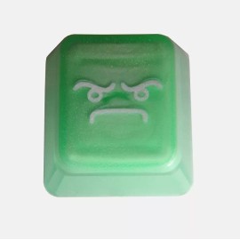 Translucent Light Green LOF Novelty Doubleshot Cherry MX Keycaps / Key cap