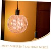 CAXUSD Floor Lamp Rattan Shade Plastic Wicker Ceiling Light Retro