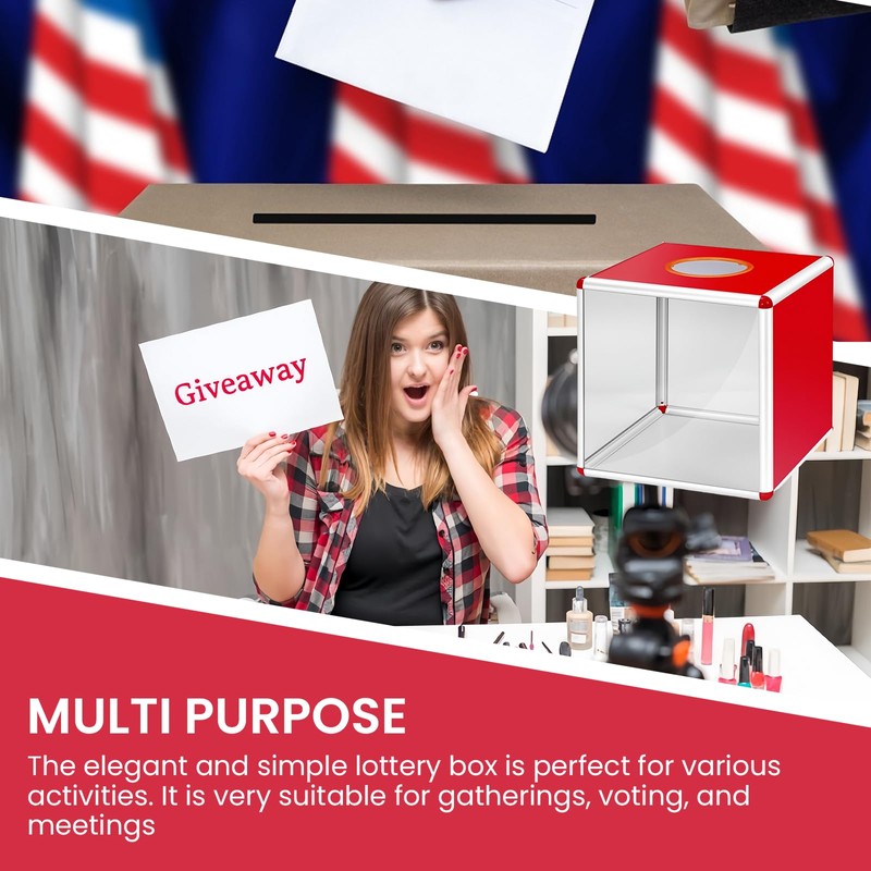 Lottery Box, Tombola Box with Aluminium Alloy, Ballot Box for