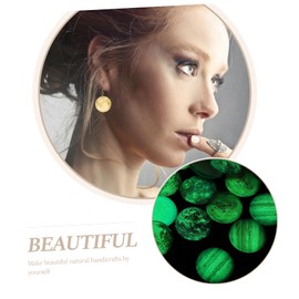 VILLFUL 100pcs Planet Gemstone Patches Round Glass Jewelry Craft Material Unique Decorative Glass Dome Accessories for Bracelets and Necklaces