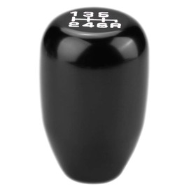 EVGATSAUTO Universal Car 6-Speed Gear Knob with Gear Lever Black