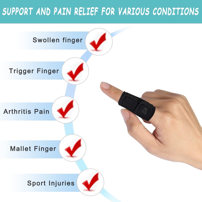 VerteLife Neoprene Finger Splint, Soft & Comfortable Finger Protection for