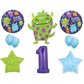Little Monster's First 1st Birthday Party Balloons Decoration Supplies