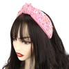 Oplira Love Wide Pink Heart Headbands Knotted hair band Hairpiece