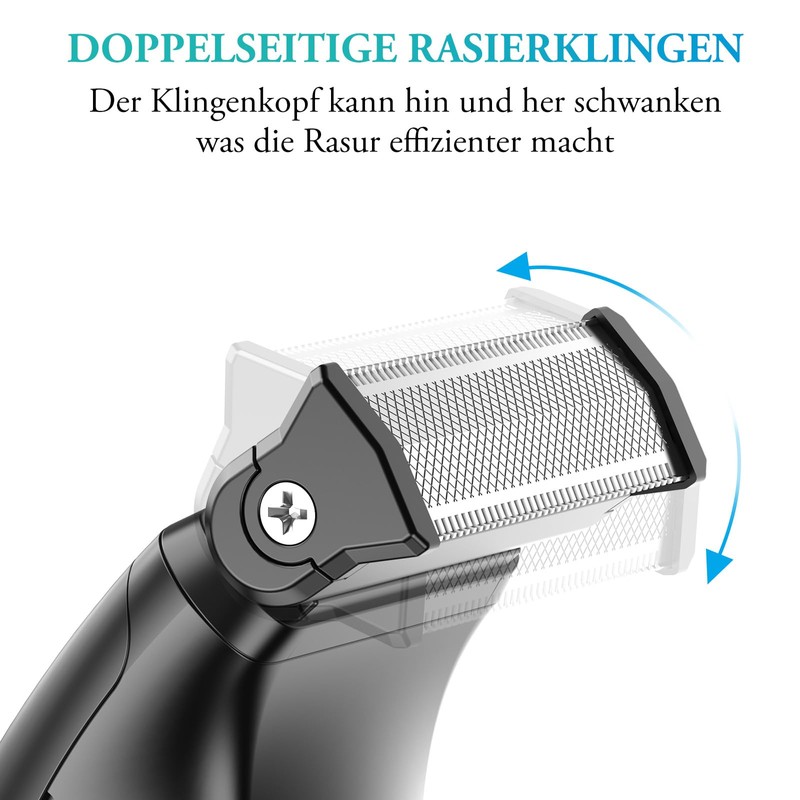 kensen Men's Shaving Head for Intimate Shaver, T-Shaped Replaceable Shaving