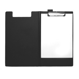 SECO Foldover SE-570-PVC-BK Clipboard with PVC Cover and Durable Clip A4+ 1 Pack Black