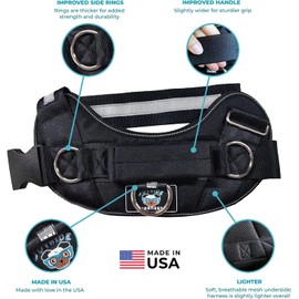 ​​LUXE Joyride Harness for Dogs, No-Pull Pet Harness, Made in The USA, 3 Upgraded Side Rings, Adjustable Pet Vest, Easy On-Off and Improved Control Handle, Training, Walking, Running Green