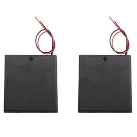 CTWHA 3PCS 68.7x64.2x22.5mm 4AA Battery Holders with Switch 6V Battery Box Holder with Cover 4 Slot 6V AA Battery Storage Box with Wire Battery Connector