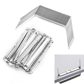 100 Pcs Binders File Clips, 80mm Prong Paper Fasteners Metal File Fastener Binder Clip Filing Strip Fastener Filing Clip for Office School Folder Binders