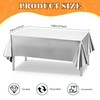 EOGRFW 4 Pack Silver Foil Tablecloth,54 x 108 Inch Rectangle