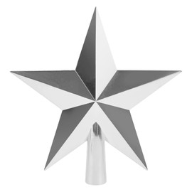 SULOLI Christmas Tree Star Silver,Silver Christmas Tree Topper for Xmas Tree Star Topper