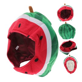 NOLITOY 1 Pcs Watermelon Headwear Hat Women Watermelon Accessories Christmas Hat Fruit Party Fun Headwear Realistic Headwear Funny Adult Party Fa