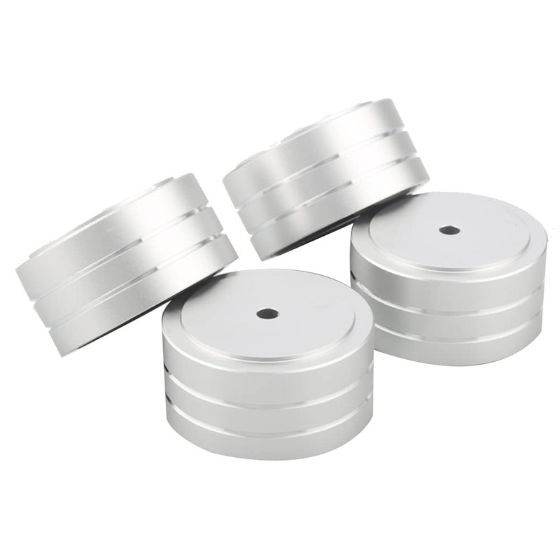 RESFNSE 4Pcs 40X20mm Aluminum HiFi AMP Speaker Isolation Stand Turntable