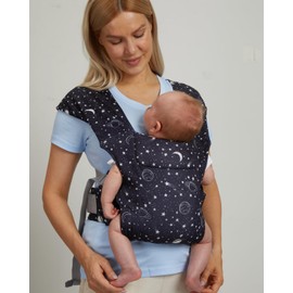 MOMTORY Newborn Carrier, Baby Carrier, Cozy Baby Wrap Carrier(7-25lbs), with Hook&Loop for Easily Adjustable, Soft Fabric, Starry Night
