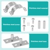 2 Sets 6 Inch Adjustable Pipe Bracket, Heavy Duty Galvanized