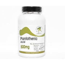 Naturetition Supplements Pantothenic Acid 500mg ~ 200 Capsules - No Additives