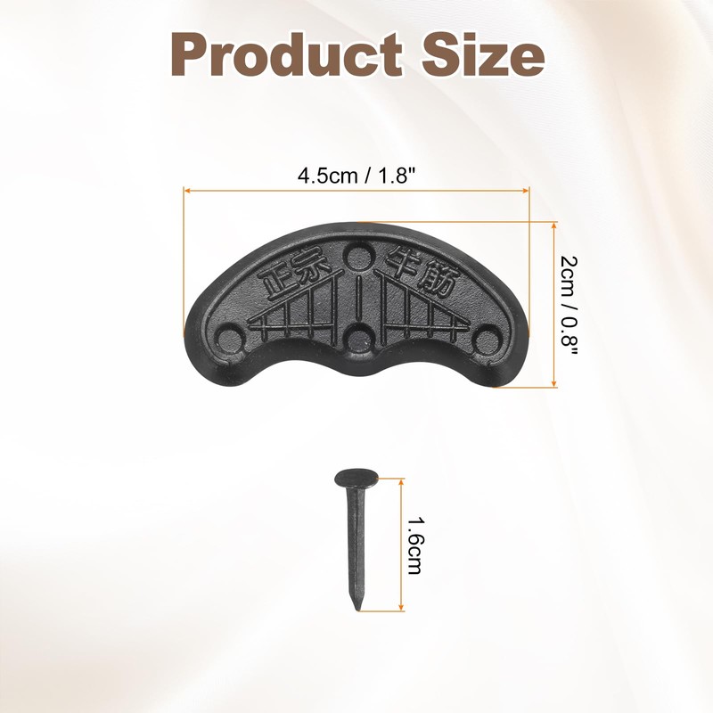 sourcing map 30pcs Heel Plates Heel Taps Rubber Repair Pad