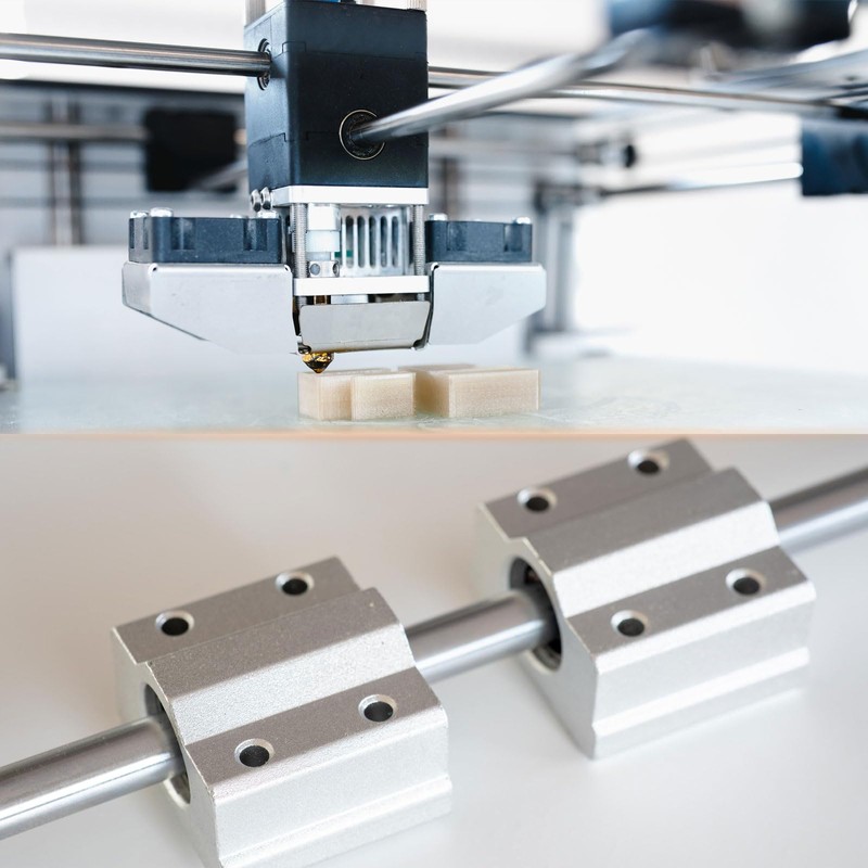 sourcing map 2 Pcs Linear Motion Rod Shaft Guide 12mm